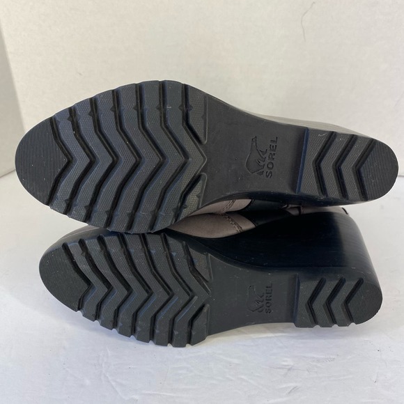 Sorel After Hours Wedge Moto Bootie Gray Buckle Zip Up Womens Size 7.5 - Picture 12 of 16